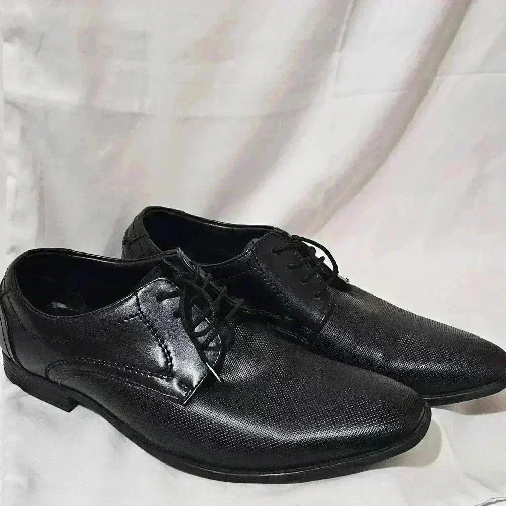 SOLEPLAY by Westside BlackTextured Derby Shoes Men's Size 43 (9) - Picture 2 of 5